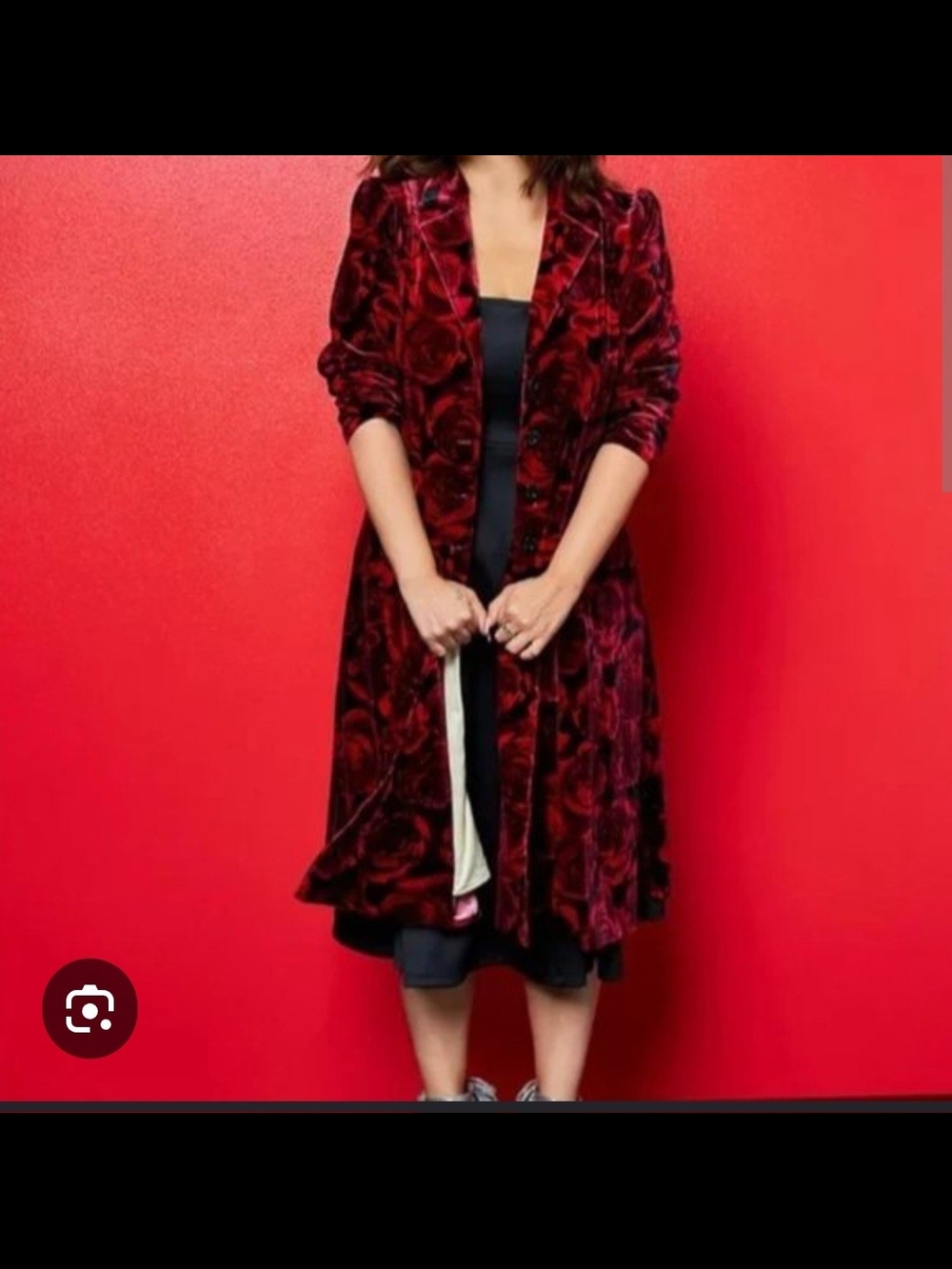 Betsey Johnson For Torrid Velvet Red Rose Coat, Very Rare, Size 3 (24/26-28W) - Picture 10 of 10